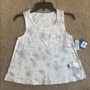 Greenish grey the dye tank top loose fit. Size S